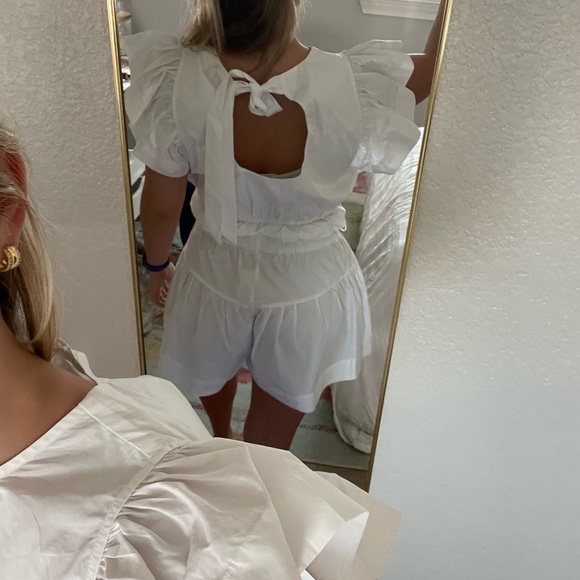 Source Unknown White Ruffle Sleeve Set - Picture 4 of 4